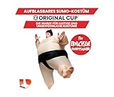 Aufblasbares Kostüm Sumo | Ausgefallenes Auflbaskostüm | Premium Qualität | Größe Erwachsene | Polyester | Angenehm tragbar | Resistent | Mit Aufblassystem | OriginalCup® - 2