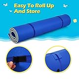 RELAX4LIFE 270 x 180 cm Wasserhängematte, Aufrollbare Schwimmmatte, Wasser Bett 300 kg belastbar (bis zu 5 Personen), Wasserliege aus 3-schichtigem XPE Schaum, Wassermatte für Erholung (Groß-Blau) - 5