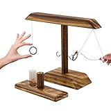 HONGECB Handgefertigtes Hook Ringwurfspiel, Haken ringwurfspiel, Desktop Holz Toss Games, Haken-Ring-Wurfspiel, Hook and Ring Game, Spiele für Familienfeiern, für Erwachsene und Kinder - 7