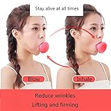 Face Lift Skin Firming Anti Wrinkle Mouth Exercise Tool,Jaw Trainer Kiefertrainer,Jawline Exerciser und Kiefer Training,Doppelkinnentferner Trainer,Gesichtstrainer,V -Form Gesicht Schlanker Werkzeug - 4