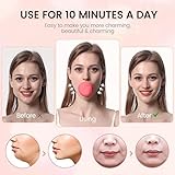Face Lift Skin Firming Anti Wrinkle Mouth Exercise Tool,Jaw Trainer Kiefertrainer,Jawline Exerciser und Kiefer Training,Doppelkinnentferner Trainer,Gesichtstrainer,V -Form Gesicht Schlanker Werkzeug - 6