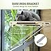 Katzen Fensterplätze (bis 15 kg), Katzen Fensterliege, Katzenhängematte für Katzen mit Massivholz und Metall, Stabiles Fensterbrett Katzen, Katzenliege Fenster, katzenhängebett Fenster mit Saugnapf - 6