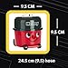 Paladone Henry Hoover Schreibtisch Vakuum-Neuheit Desktop-Reiniger (Kabellos, Räder ), Rot - 7