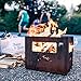 höfats – Beer Box Feuerschale – Getränkekiste, Feuerkorb, Grill, Flaschenöffner und Hocker in einem – für Garten und Terrasse – Corten-Stahl – schwarz, entwickelt eine langlebige Rost-Patina - 6