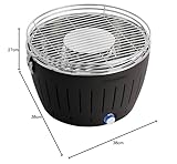 LotusGrill Standard Anthrazitgrau G-AN-34P (Durchmesser 32cm) mit USB Anschluss, aus Edelstahl - 2