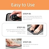 BIBIRE Shiatsu & EMS 2-in-1 Massagegerät mit Wärme - Elektrisches Massagekissen für Nacken/Rücken/Füße, 8 Massageköpfe & 6 Intensitäten, Tragbar für Zuhause/Reisen, Geschenk für Eltern (schwarz) - 2