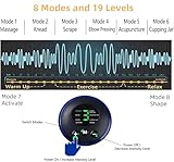 BIBIRE Shiatsu & EMS 2-in-1 Massagegerät mit Wärme - Elektrisches Massagekissen für Nacken/Rücken/Füße, 8 Massageköpfe & 6 Intensitäten, Tragbar für Zuhause/Reisen, Geschenk für Eltern (schwarz) - 4