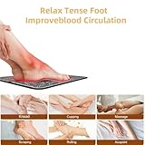 BIBIRE Shiatsu & EMS 2-in-1 Massagegerät mit Wärme - Elektrisches Massagekissen für Nacken/Rücken/Füße, 8 Massageköpfe & 6 Intensitäten, Tragbar für Zuhause/Reisen, Geschenk für Eltern (schwarz) - 5