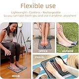 BIBIRE Shiatsu & EMS 2-in-1 Massagegerät mit Wärme - Elektrisches Massagekissen für Nacken/Rücken/Füße, 8 Massageköpfe & 6 Intensitäten, Tragbar für Zuhause/Reisen, Geschenk für Eltern (schwarz) - 6