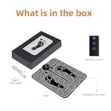 BIBIRE Shiatsu & EMS 2-in-1 Massagegerät mit Wärme - Elektrisches Massagekissen für Nacken/Rücken/Füße, 8 Massageköpfe & 6 Intensitäten, Tragbar für Zuhause/Reisen, Geschenk für Eltern (schwarz) - 7