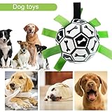 Dog Soccer Ball,Hundefußball mit Riemen - Schäferhundball mit Nylonriemen,Pet Yard Games,Outdoor Numodom Buster,Unzerstörbares Welpen-Spielzeug,Zubehör p - 4