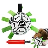 Dog Soccer Ball,Hundefußball mit Riemen - Schäferhundball mit Nylonriemen,Pet Yard Games,Outdoor Numodom Buster,Unzerstörbares Welpen-Spielzeug,Zubehör p - 6
