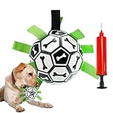 Dog Soccer Ball,Hundefußball mit Riemen - Schäferhundball mit Nylonriemen,Pet Yard Games,Outdoor Numodom Buster,Unzerstörbares Welpen-Spielzeug,Zubehör p - 8