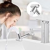 Flintronic Drehbarer Wasserhahn Aufsatz, 1440 Grad Multifunktionaler Verlängerungshahn Mit 2 Einstellbarer Perlator, Faucet Extender für Küche und Bad - 6