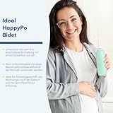HappyPo Tragbar Po Dusche 300 ml - Tragbares Bidet für Männer und Frauen - Toilette Popodusche Ersetzt Feuchtes Toilettenpapier - Intimdusche für Schwangerschaft, Wochenbett und Reisen - Minze - 2