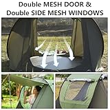 TECKZOON Pop Up Camping Zelt 3–5 Personen, Automatisches Wurfzelt in 3 Sekunden, 2 Mesh-Fenster, 210D Wasserdicht & UV-Schutz, Tragbares Leichtes Kuppelzelt für Outdoor, Familien, Festival & Reisen - 5