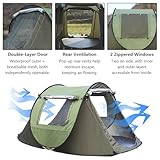 TECKZOON Pop Up Camping Zelt 3–5 Personen, Automatisches Wurfzelt in 3 Sekunden, 2 Mesh-Fenster, 210D Wasserdicht & UV-Schutz, Tragbares Leichtes Kuppelzelt für Outdoor, Familien, Festival & Reisen - 7