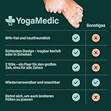 YOGAMEDIC Zehenspreizer - 2 Paar, 4 Stück - Weiche, komfortable, langhaltige & BPA-Freie Silikon Zehentrenner - Hallux Valgus Korrektur - Hammerzehen Korrektur - Zehenschutz - 5