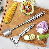 Mais Entkerner Tool - Maiskern Entferner Tool | 2-teilig Edelstahl Entkerner Schäler Für Küche Haushalt | Corns Cob Peeler| Stainless Steel Peelers, Corn Stripper, Corn Peeler, Kitchen Tools - 4