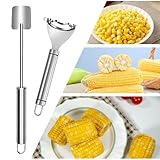 Mais Entkerner Tool - Maiskern Entferner Tool | 2-teilig Edelstahl Entkerner Schäler Für Küche Haushalt | Corns Cob Peeler| Stainless Steel Peelers, Corn Stripper, Corn Peeler, Kitchen Tools - 5
