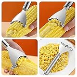 Mais Entkerner Tool - Maiskern Entferner Tool | 2-teilig Edelstahl Entkerner Schäler Für Küche Haushalt | Corns Cob Peeler| Stainless Steel Peelers, Corn Stripper, Corn Peeler, Kitchen Tools - 6