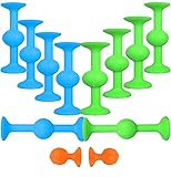 Sucker Toy Darts, FaJoek 12 pcs Pop Sucker Darts Sucker Spiel, Saugnapf Darts, Pop Sucker Toys, Darts Sucker, Silikon Bausteine, Sucker Toys Wurfspiel, Saugnapf Spielzeug, Release Stress Spielzeug - 7