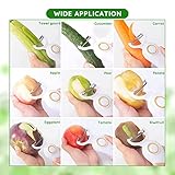 Elektrischer Obst-Gemüse-Schäler, Handbetriebener Manueller Apfelschäler, Kartoffelschäler Elektrisch, mit Drei Hochwertigen Edelstahl-Schälmessern, für Küche, Apfel, Karotte, Kartoffel, Gurke - 4