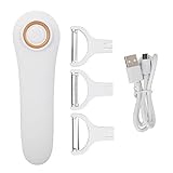 Elektrischer Obst-Gemüse-Schäler, Handbetriebener Manueller Apfelschäler, Kartoffelschäler Elektrisch, mit Drei Hochwertigen Edelstahl-Schälmessern, für Küche, Apfel, Karotte, Kartoffel, Gurke - 8