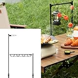 Camping-Küchenregal, Camping-Küchenregal, Schreibtischregal für Camping – multifunktionaler Besteckhalter, tragbar, Kleiderbügel im Topf für Picknick im Freien - 5