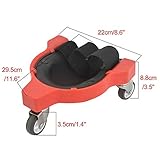 aleawol 2 Pcs Kneeblades Rollende Knieschützer, Knieschoner mit 3 Rollen und Bequemen Gelkissen für die Arbeit Baustelle, 360 Grad drehbar, Flexible Gleitende Knieschoner mit Verstellbaren Trägern - 6