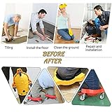 aleawol 2 Pcs Kneeblades Rollende Knieschützer, Knieschoner mit 3 Rollen und Bequemen Gelkissen für die Arbeit Baustelle, 360 Grad drehbar, Flexible Gleitende Knieschoner mit Verstellbaren Trägern - 7