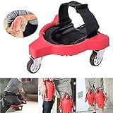 aleawol 2 Pcs Kneeblades Rollende Knieschützer, Knieschoner mit 3 Rollen und Bequemen Gelkissen für die Arbeit Baustelle, 360 Grad drehbar, Flexible Gleitende Knieschoner mit Verstellbaren Trägern - 8