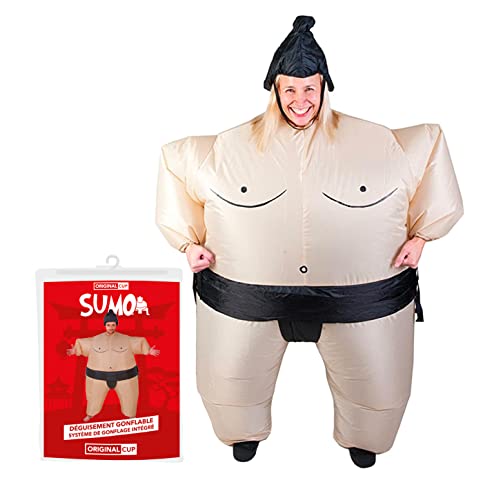 Aufblasbares Kostüm Sumo | Ausgefallenes Auflbaskostüm | Premium Qualität | Größe Erwachsene | Polyester | Angenehm tragbar | Resistent | Mit Aufblassystem | OriginalCup® - 1
