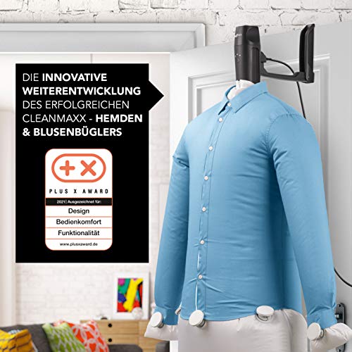 MAXXMEE Hemdenbügler kompakt für zwischendurch und auf Reisen | Trocknet und glättet Hemden & Blusen und ersetzt Bügeleisen oder Dampfbügelstation - 2