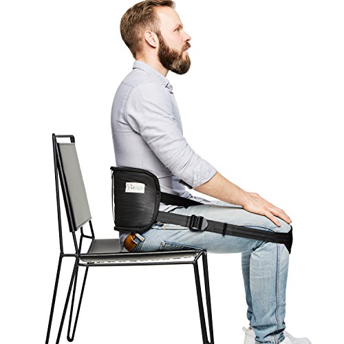sit right Rückengurt für gesundes Sitzen - Geradehalter & Haltungstrainer für eine aufrechte Haltung - Rückentrainer zur Haltungskorrektur für Damen & Herren - schwarz - Einheitsgröße - 1