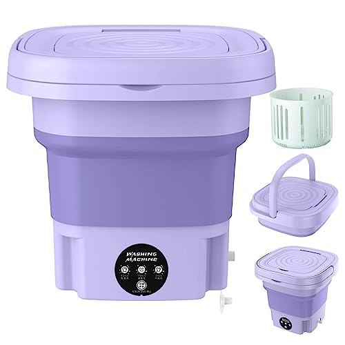 8L Portable Washing Machine | Foldable Mini Washing Machine | Mini Washing Machine Half Automatic Small Washer | with 3 Modes Deep Cleaning for Underwear | Baby Clothes, or Small Items - 1