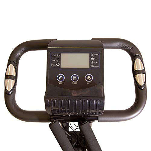 maxVitalis Heimtrainer X-Bike mit Expanderbändern: Fahrrad Hometrainer klappbar für Indoor Fitness, 8-stufiger Widerstand, bis 150 kg - 8