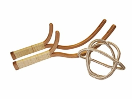 Schildkröt®Ogo Sport Jabbit Classic Set, 2 Jabbit Schleudern aus Buchenholz, 1 Gitter-Ball aus geknotetem Seil (Ø 15 cm), 970116 - 1