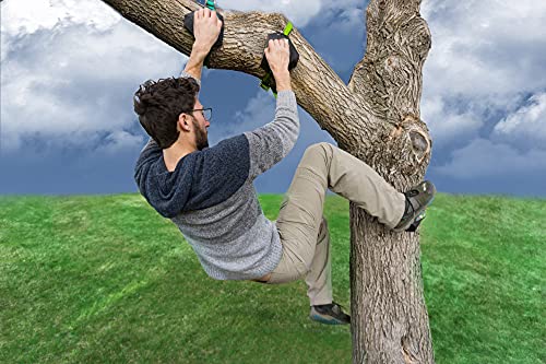Slackers Ninja Treeclimbers, Kletterset mit 5 innovativen, robusten Kunststoff-Platten mit Anti-Rutsch Griptape, 4 Klettergriffe zum Klettern auf Bäumen und Baumhäusern, 980040 - 5