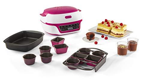 Tefal Cake Factory Délices KD8101 | Kuchenbackautomat | 5 Automatische Programme | Manueller Modus | Rezeptheft | Umfangreiches Zubehör | Gratis App | Kuchen und Süßspeisen | weiß / pink - 1